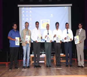 Hon’ble Vice Chancellor and invited Guests releasing the Souvenir 